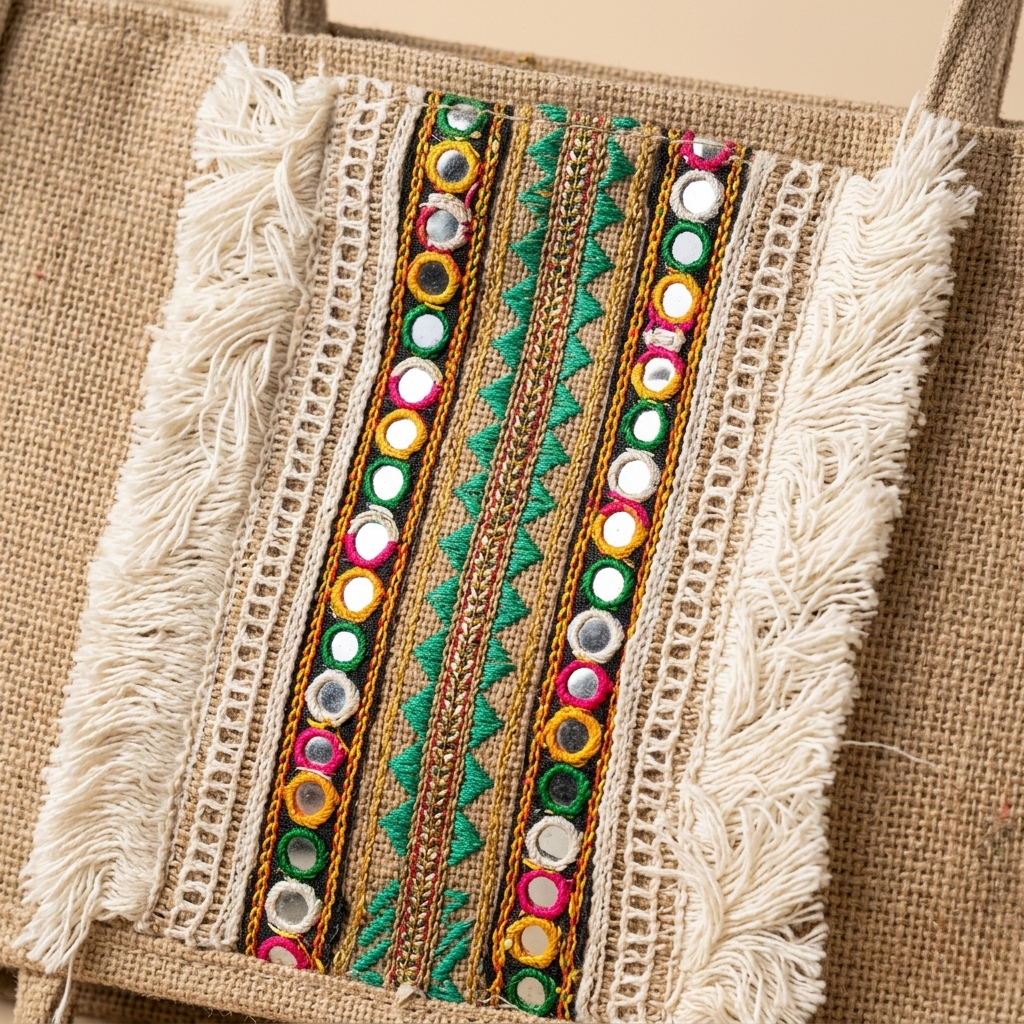 Solara Earthy Chic Jute Tote
