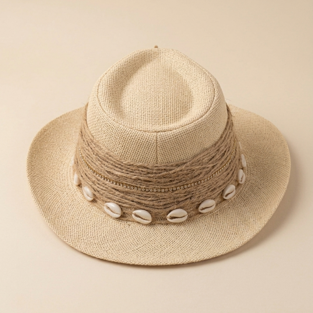 Solara Coastal Shell Straw Hat