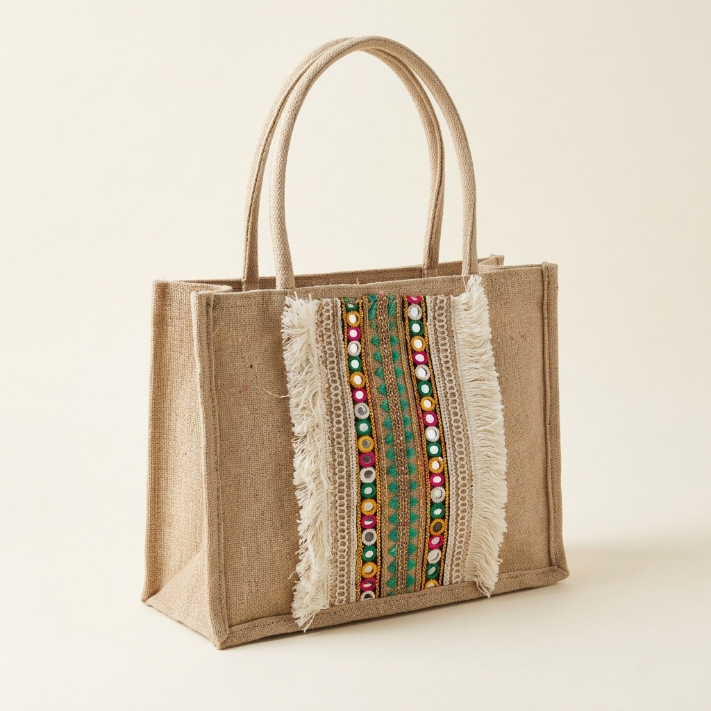 Solara Earthy Chic Jute Tote