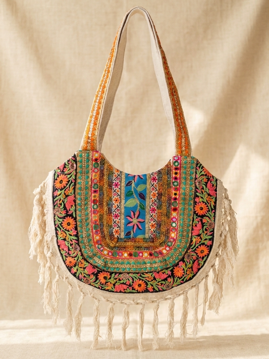 Solara Floral Bohemian Fringe